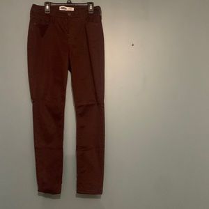 Burgundy jeans size 6 brand old navy